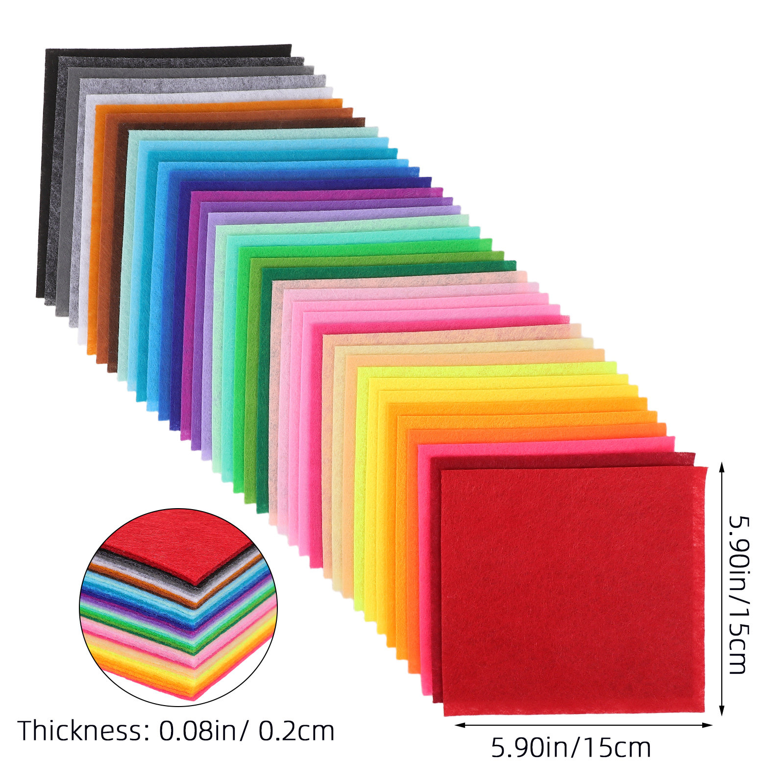 40Pcs Colorful Nonwoven Fabric - Is Sewing Textile Art のレビューと価格