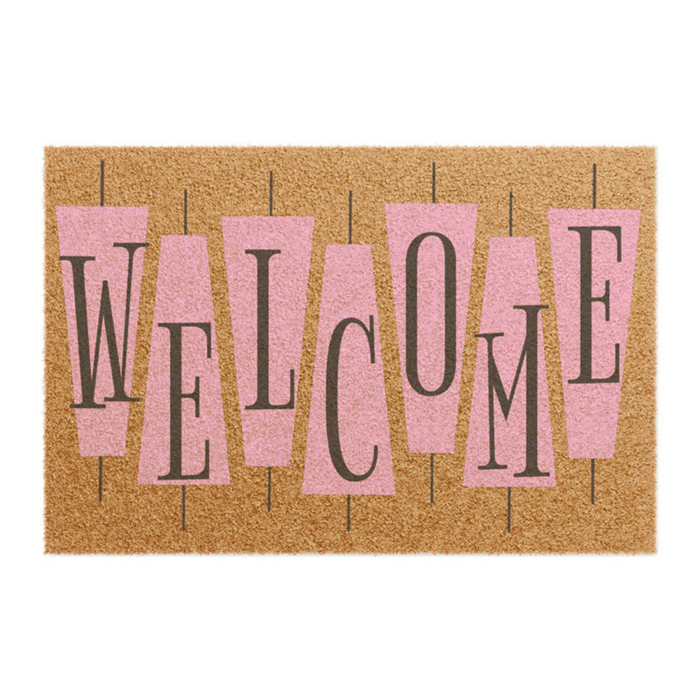 Retro Pink Cute Doormat Welcom - Century Textile & Sewing Supply Reviews のレビューと価格