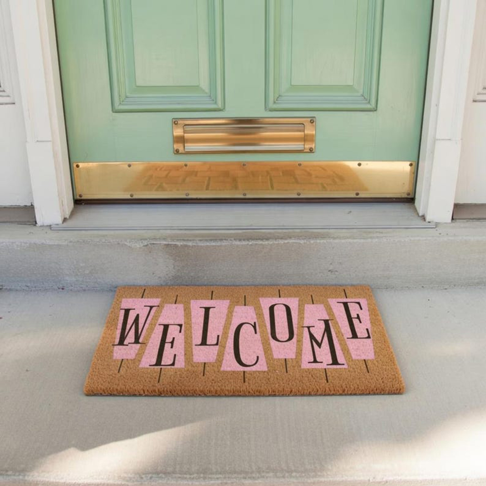 Retro Pink Cute Doormat Welcom - Century Textile & Sewing Supply Reviews のレビューと価格