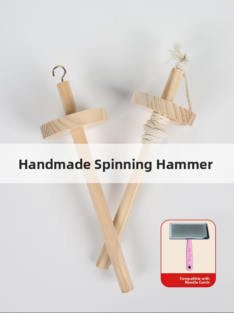 Wooden Spinning Mallet DIY Yar - Sewing Textiles のレビューと価格
