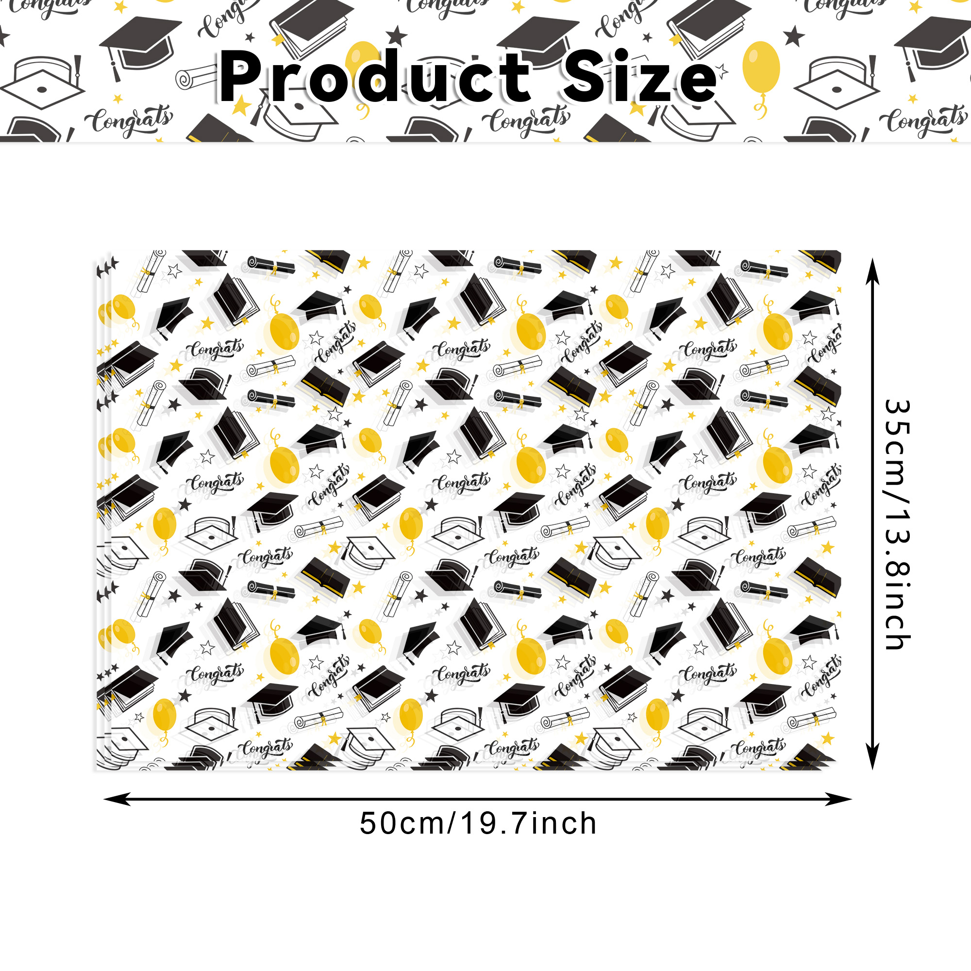15/35pcs Graduation Gift Wrapp - Pattern Tissue Paper のレビューと価格