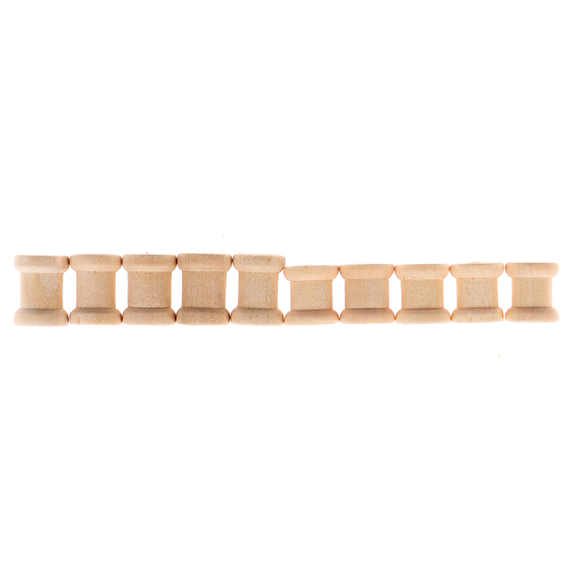 C 100PCS Wooden Empty Thread S - Thread Bobbins Empty のレビューと価格