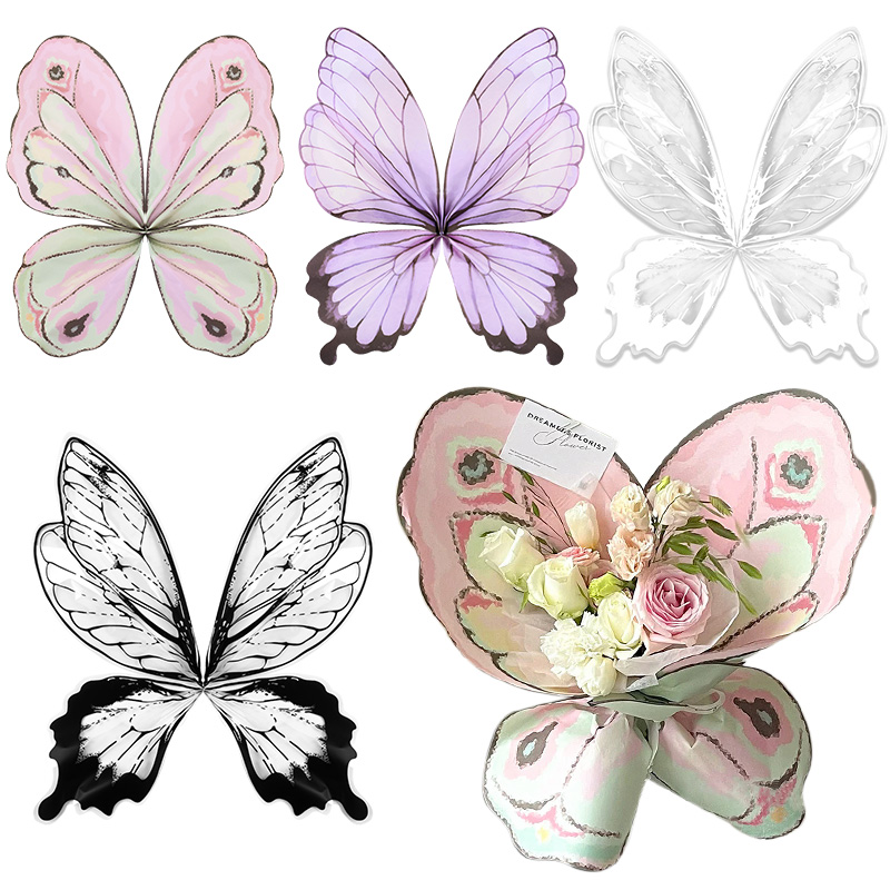 24Pcs Butterfly Wings Shape Fl - Pattern Tissue Paper のレビューと価格