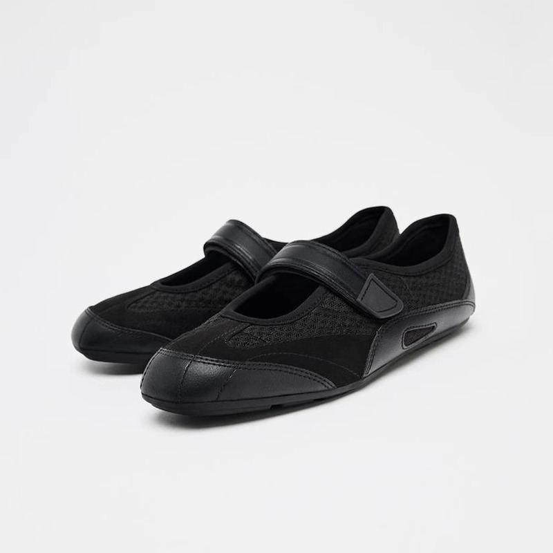 Women's Black Mesh Mary Jane F - Velcro Sew On のレビューと価格