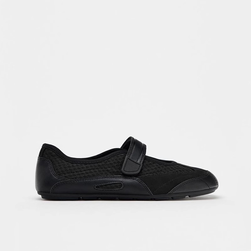 Women's Black Mesh Mary Jane F - Velcro Sew On のレビューと価格