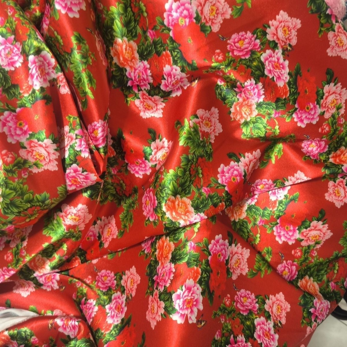 Satin Fabric Cloth without Ove - Sewing Textiles のレビューと価格
