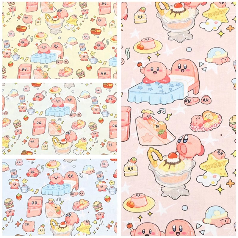 Cartoon Kirby 100 Cotton Fabri - Textile And Sewing Materials のレビューと価格