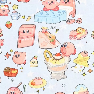 Cartoon Kirby 100 Cotton Fabri - Textile And Sewing Materials のレビューと価格