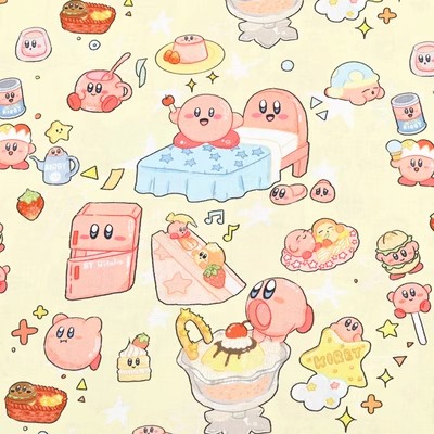 Cartoon Kirby 100 Cotton Fabri - Textile And Sewing Materials のレビューと価格