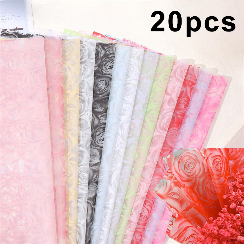 20pcs Flower Wrapping Paper Go - Pattern Tissue Paper のレビューと価格