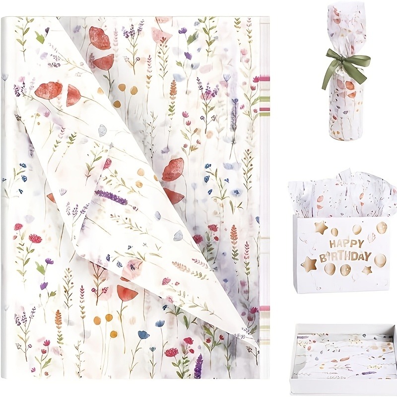 20 Sheets Lavender Print Gift  - Pattern Tissue Paper のレビューと価格
