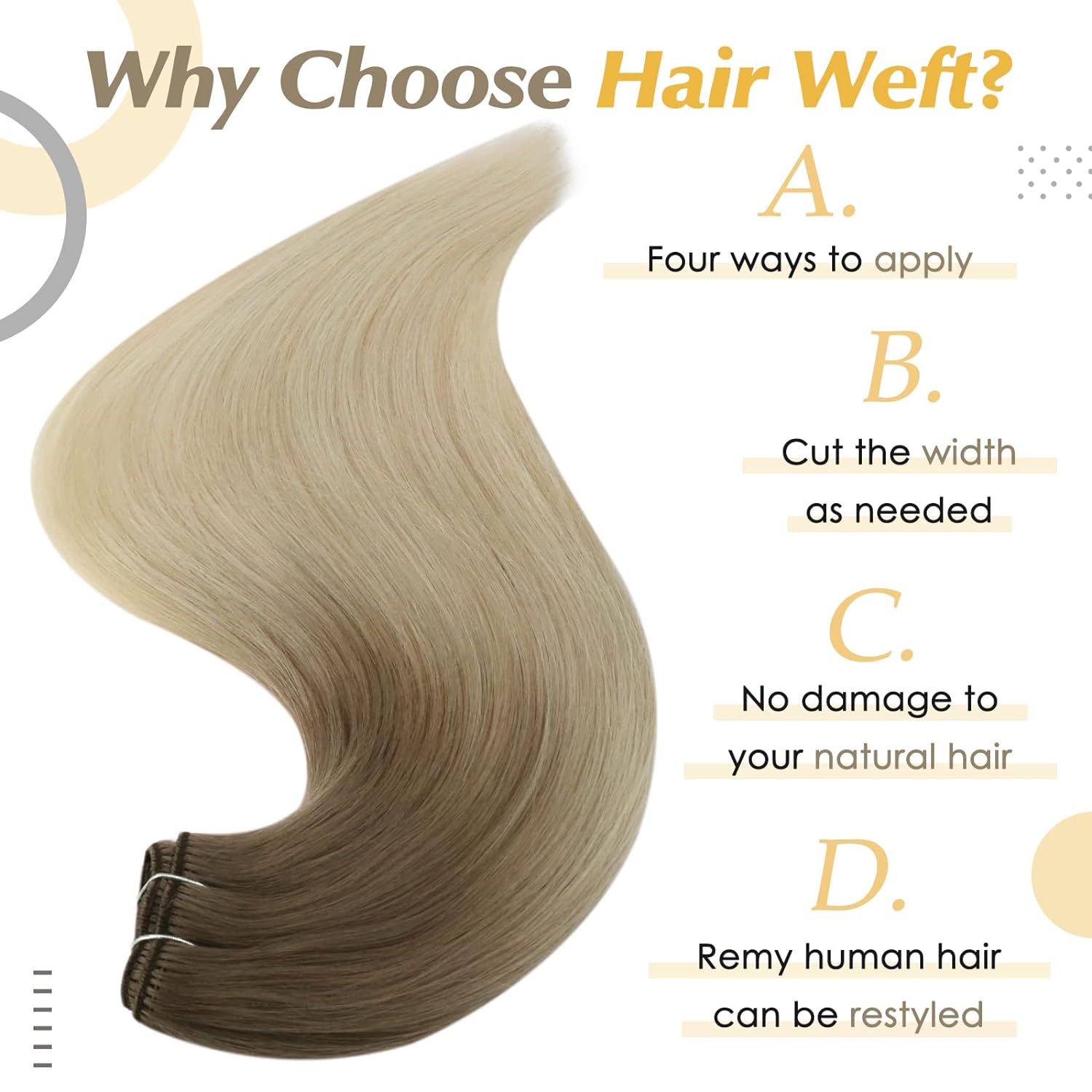 Full Shine Human Hair Weft Ext - Sewing Lab のレビューと価格